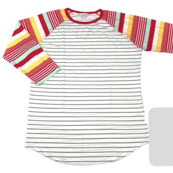 Large Lularoe Randy Raglan T-shirt - Picture 2 of 3
